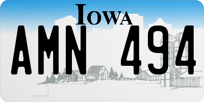 IA license plate AMN494