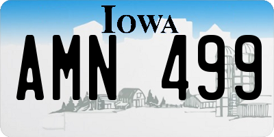 IA license plate AMN499