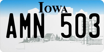 IA license plate AMN503