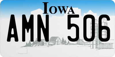IA license plate AMN506