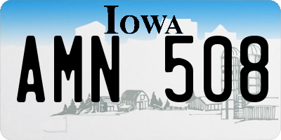 IA license plate AMN508