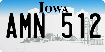 IA license plate AMN512