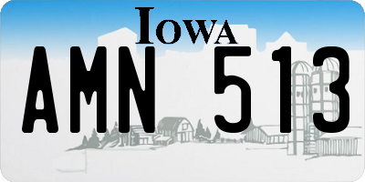 IA license plate AMN513