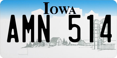 IA license plate AMN514