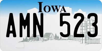 IA license plate AMN523