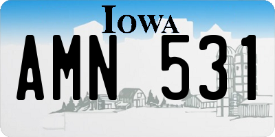 IA license plate AMN531