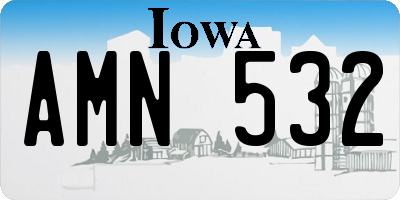 IA license plate AMN532