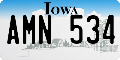 IA license plate AMN534