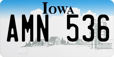 IA license plate AMN536