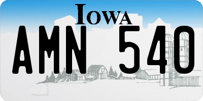 IA license plate AMN540