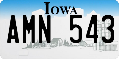 IA license plate AMN543