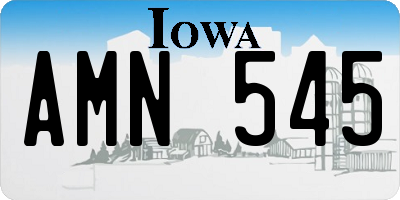 IA license plate AMN545