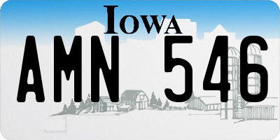 IA license plate AMN546