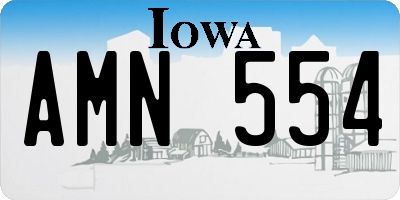 IA license plate AMN554