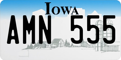 IA license plate AMN555