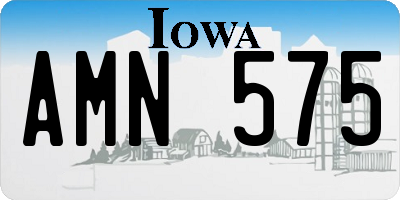 IA license plate AMN575