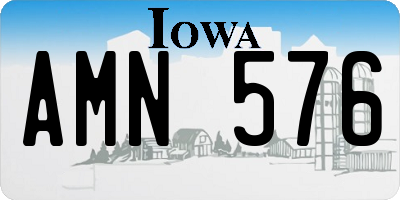 IA license plate AMN576