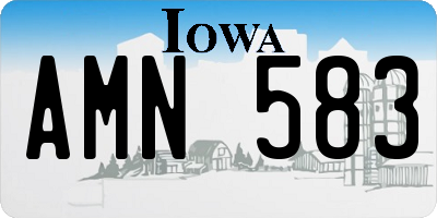IA license plate AMN583