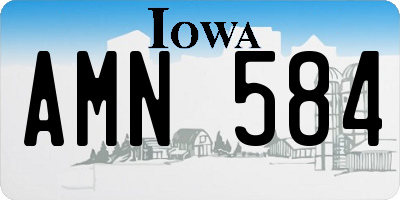 IA license plate AMN584