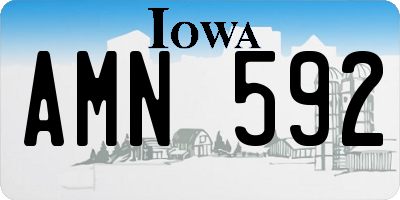 IA license plate AMN592