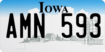 IA license plate AMN593