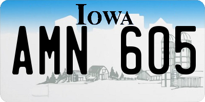 IA license plate AMN605