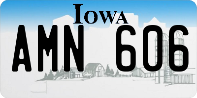 IA license plate AMN606