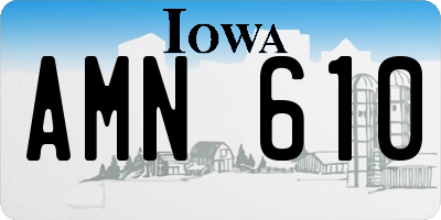 IA license plate AMN610