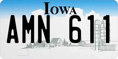 IA license plate AMN611