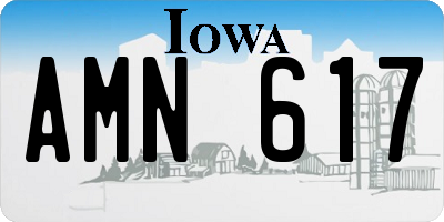 IA license plate AMN617