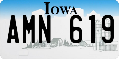 IA license plate AMN619