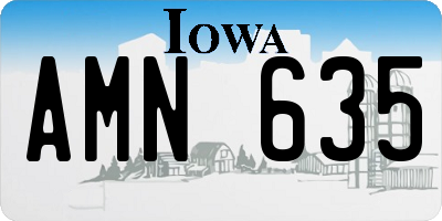 IA license plate AMN635
