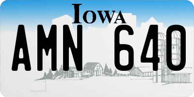 IA license plate AMN640