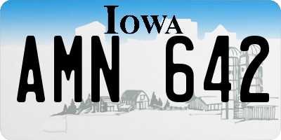 IA license plate AMN642