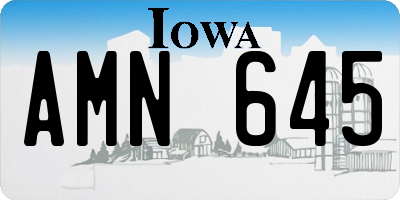 IA license plate AMN645