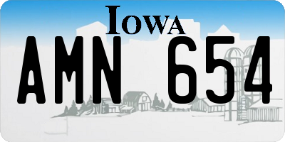 IA license plate AMN654