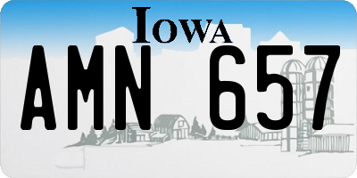 IA license plate AMN657