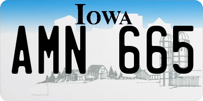 IA license plate AMN665