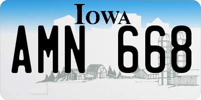 IA license plate AMN668