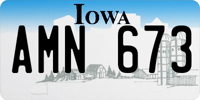 IA license plate AMN673