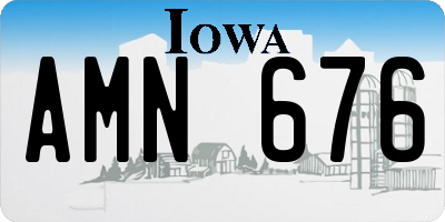 IA license plate AMN676
