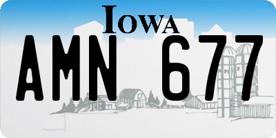 IA license plate AMN677