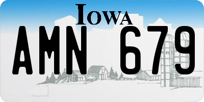 IA license plate AMN679