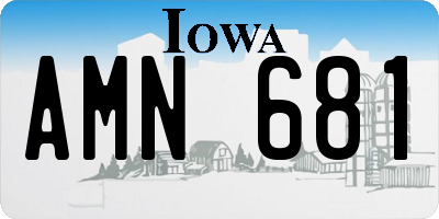 IA license plate AMN681