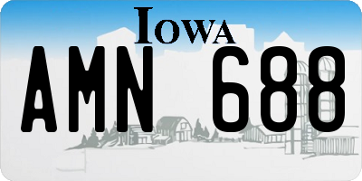 IA license plate AMN688