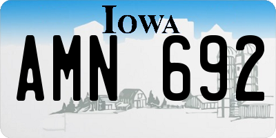 IA license plate AMN692