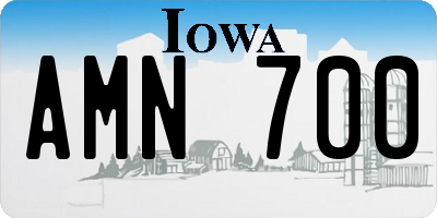 IA license plate AMN700