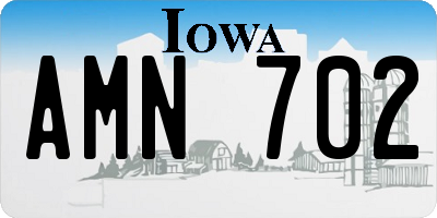 IA license plate AMN702