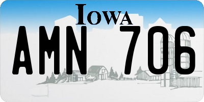 IA license plate AMN706