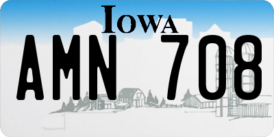 IA license plate AMN708